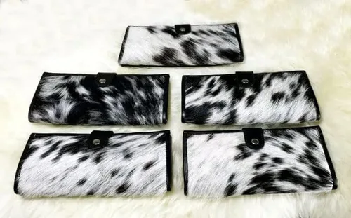 Miniatura 6 de NGF Cartera de cuero de vaca con cremallera para mujer, bolso de mano de cuero real en cartera, bolso organizador de bolso para mujer