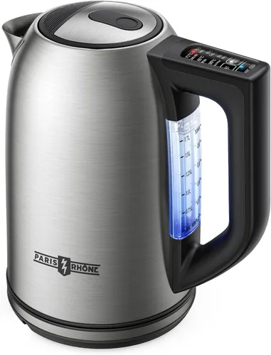 Hervidor eléctrico, hervidor de té con 6 ajustes de temperatura, caldera de agua caliente inalámbrica Paris Rhône de 1.7 L, termostato Strix,