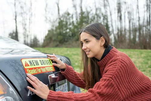 Miniatura 7 de Nuevo imán de conductor para automóvil, sujeción extrafuerte, 9.72 x 3.24 pulgadas, paquete de 3 unidades, letreros magnéticos esenciales