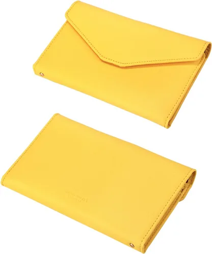 Miniatura 45 de Zoppen - Billetera de viaje con bloqueo RFID multiusos (Ver.4) Portatarjetas de pasaporte y vacunas, organizador de documentos de tres pliegues
