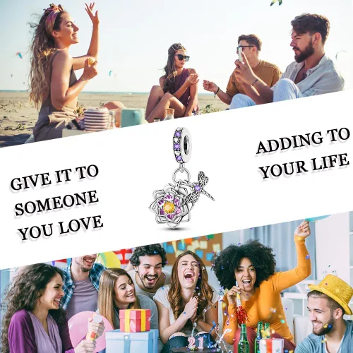 Miniatura 86 de LNQOBU Happy Life - Colgante para pulseras de abalorios, plata de ley 925 para mujer (con un espaciador de cuentas)