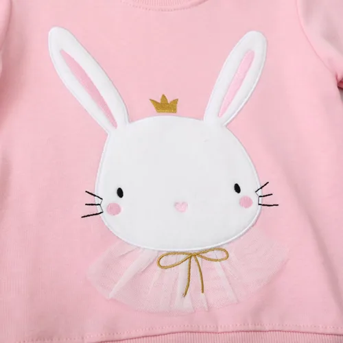 Miniatura 57 de Sudaderas para niñas pequeñas, cuello redondo, sin botones, de manga larga, para invierno, casual, ropa 2T-7T, Dinosaurio