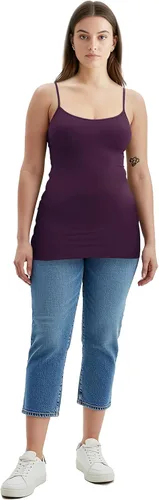 Miniatura 188 de Emmalise Camisola larga casual básica para mujer, con tirantes ajustables, top en capas