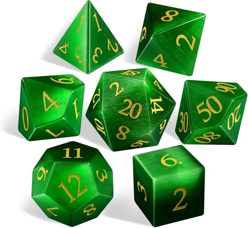 Miniatura 13 de LUCKY-M Juego de dados de piedras preciosas DND, juego de dados de mazmorras y dragones, juegos de dados RPG, accesorios de regalo