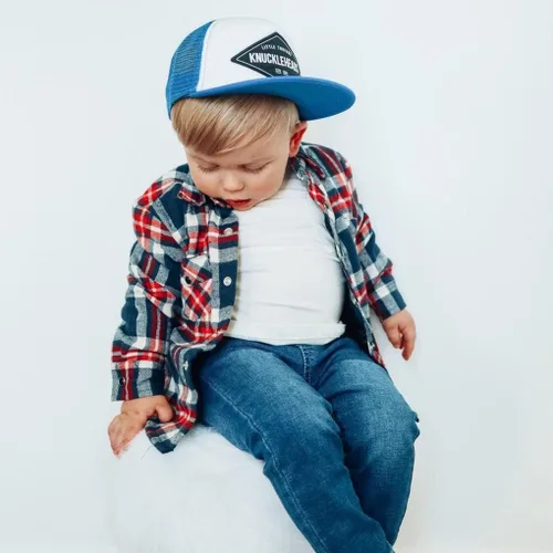 Miniatura 4 de Gorra de béisbol para niños pequeños, sombreros de camionero para bebé, traje de niño, sombrero de sol para recién nacido, gorra de malla con cierre