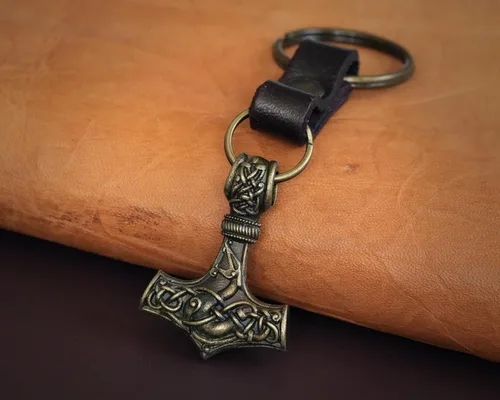 Miniatura 65 de Viking Thors Hammer Necklace Pendant - Vegvisir Aegishjalmur Helm of Awe Raven Huginn Muninn Pendant Necklace Amulet Talisman - Thor Necklace