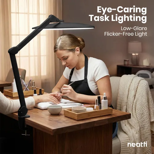 Miniatura 3 de Neatfi Elite - Lámpara de trabajo HD XL, 1600 lúmenes, 84 LED SMD, 6500K, atenuación no polar, luz de escritorio para el hogar, la oficina y la sala