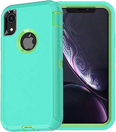 Miniatura 9 de YmhxcY Funda para iPhone XR, 3 capas de protección de cuerpo completo, a prueba de golpes, a prueba de caídas, resistente con clip para cinturón