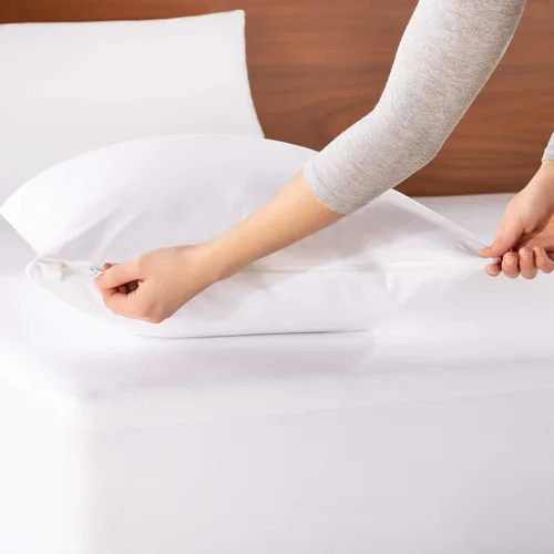 Miniatura 9 de Linenspa - Protector de almohada impermeable y suave de alta calidad, sin vinilo, estándar, color blanco