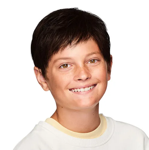Hairdo Kidz Super Mane - Peluca para niños con corte de peluquería de Hairuwear, tamaño ultra pequeño, R4 color marrón medianoche R4 Marrón