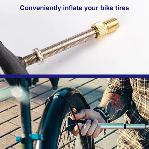 Miniatura 5 de 15 herramientas adaptadoras de válvula de neumático Presta para bicicleta, convertidor de válvula de neumático de bicicleta, válvula de cobre, tapa