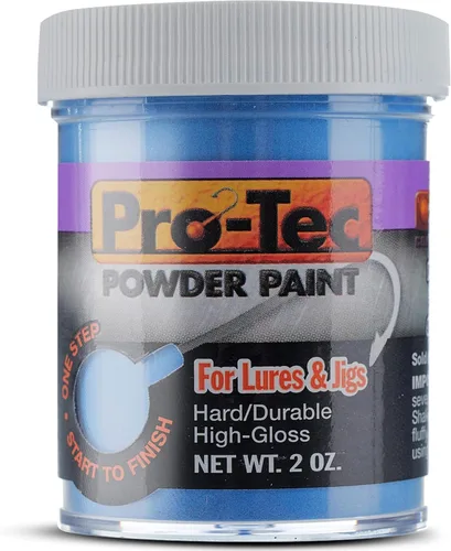 Miniatura 18 de Pro-Tec Pintura en Polvo para Jigs y Señuelos, Pintura para Señuelos de Pesca de Cabeza de Jig Resplandor verde brillante