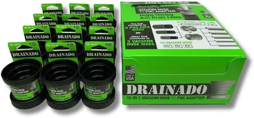 Miniatura 10 de Adaptador de manguera de vacío múltiple a tubería de PVC - Ayuda a desatascar las líneas de drenaje del A/C sin esfuerzo - No más reductores, cinta