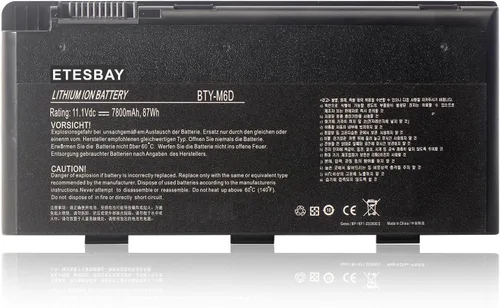 BTY-M6D - Batería de repuesto para portátil MSI GT60 GT70 GX780R GX680 GX780 GT780R GT660R GT663R GX660 GT680R GT783R 11.1V 7800mAh Nuevo 9 celdas