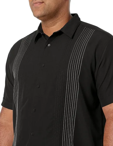 Miniatura 3 de Cubavera Camisa Dobby de manga corta con botones para hombre (talla S - 5X grande y alto)