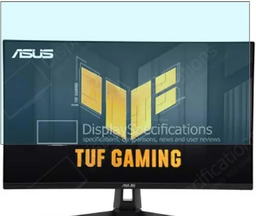 Puccy - Paquete de 2 protectores de pantalla anti luz azul, compatible con Asus TUF Gaming VG27AQ3A 27 pulgadas Monitor de película de TPU (no