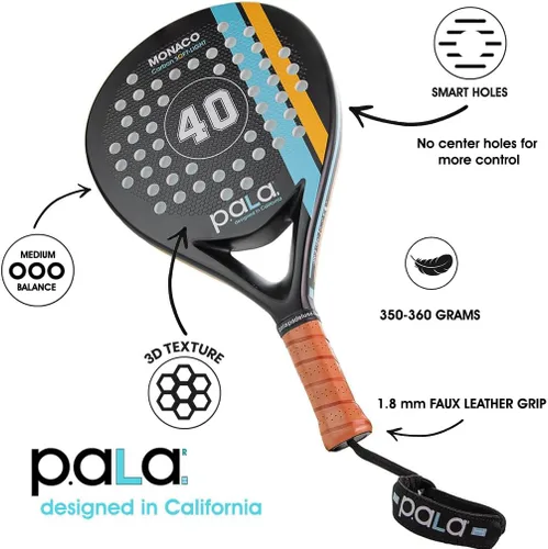 Miniatura 2 de Pala de pádel Mónaco Carbon Soft - Mint PALA, pala Lite con fibra de carbono, ideal para principiantes