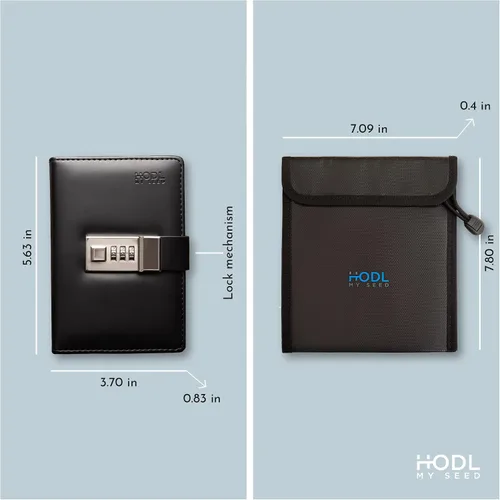 Miniatura 4 de Seedbook de Hodl My Seed - La forma más segura y conveniente de almacenar sus frases de semillas de recuperación criptográfica. Bloquee