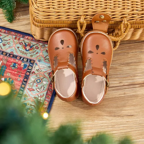 Miniatura 4 de GINFIVE Zapatos de vestir para niñas pequeñas, zapatos planos para la escuela Mary Janes