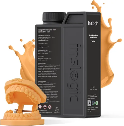 Inslogic Modelo de Implante Dental 3D Impreso en Resina, Alta Precisión y Baja Contracción, Superficie Lisa, Resina de Curado UV de 405 nm para