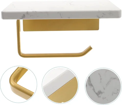 Miniatura 5 de Angoily Soporte para toallas de papel, estante de almacenamiento de baño, estante de baño pequeño, almacenamiento de toallas para baño pequeño