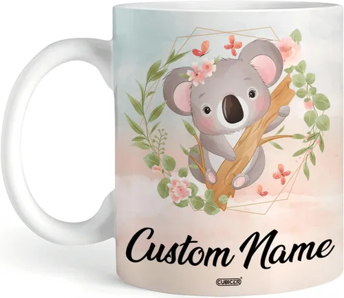 Miniatura 16 de CUBICER Tazas de café personalizadas con nombre personalizado, tazas de cerámica blanca, regalos de Navidad de vidrio para niños, mujeres, adultos