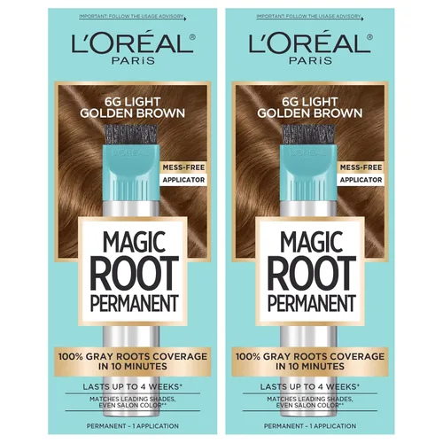 Miniatura 16 de L'Oréal Paris Magic Root - Tinte permanente para el cabello, kit de tinte de cabello de 10 minutos para rescatar raíces con cobertura de cabello 6