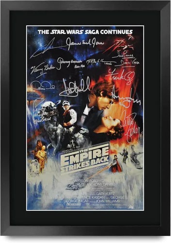 Miniatura 9 de HWC Trading Star Wars Episodio 1 La Amenaza Fantasma Regalos Presentación Impresa Autografiada Montaje para Fans de Recuerdos de Películas - 16" x