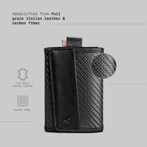Miniatura 28 de The Frenchie Co. - Wallet Mini - Mini billetera organizadora de tarjetas compacta - Diseño de bolsillo delgado para el transporte diario - Perfil