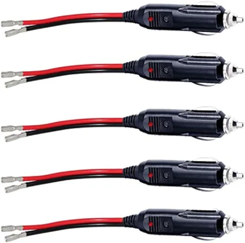 Miniatura 9 de Enchufe macho de repuesto para encendedor de cigarrillos de 12 V con fusible y cables – enchufe macho de 12 V 15 A para encendedor de cigarrillos