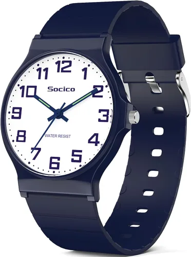 Miniatura 22 de SOCICO Reloj Analógico para Niños y Niñas, Dial Delgado 30M Resistente al Agua Reloj Deportivo de Camuflaje, Relojes de Pulsera Fáciles de Leer