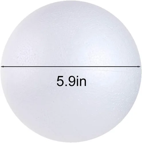 Miniatura 5 de CCINEE 6 bolas de espuma blanca de 6 pulgadas de poliestireno, bolas de espuma para arte, manualidades, hogar, proyectos escolares y suministros