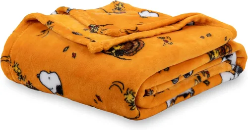Miniatura 29 de Berkshire Blanket Peanuts® VelvetLoft® Manta de Felpa con el Tierno Personaje Snoopy, Peanuts Snoopy Everyday Buffalo Plaid Navy Tonal, Manta 55