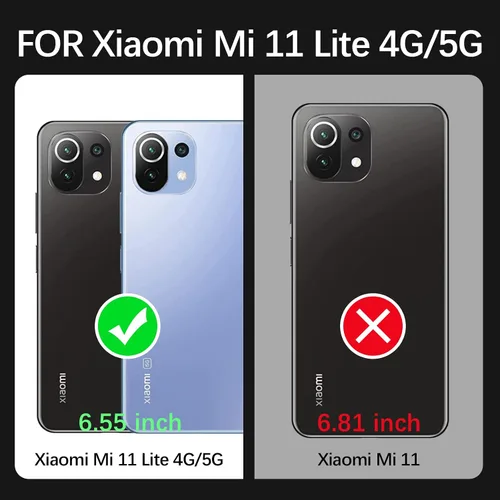 Miniatura 2 de Funda para Xiaomi Mi 11 Lite 4G/5G, cubierta protectora de TPU suave con cristal de purpurina con soporte de anillo 360, púrpura brillante Purpura