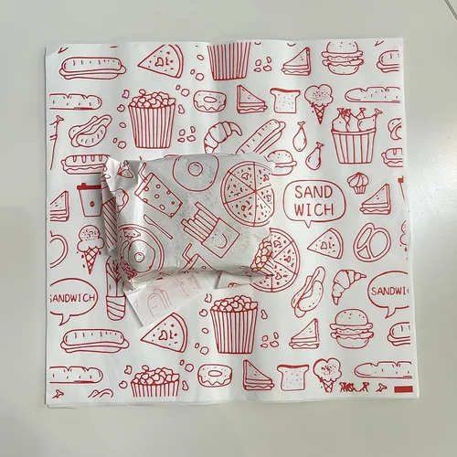 Miniatura 9 de 200 unidades de papel a prueba de grasa de 15 x 12 pulgadas, papel a cuadros para envolver alimentos. Envoltura para sándwich resistente a la grasa