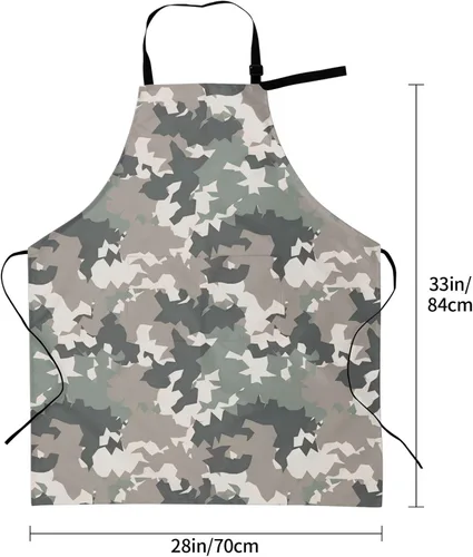 Miniatura 6 de Perinsto Waterproof Apron with 2 Pockets Kitchen Chef Aprons Bibs for Cooking Baking