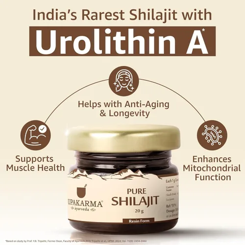 Miniatura 6 de UPAKARMA Resina pura Shilajit de 0.71 oz para hombres y mujeres Aumenta la resistencia y la fuerza Más de 85 minerales esenciales, magnesio