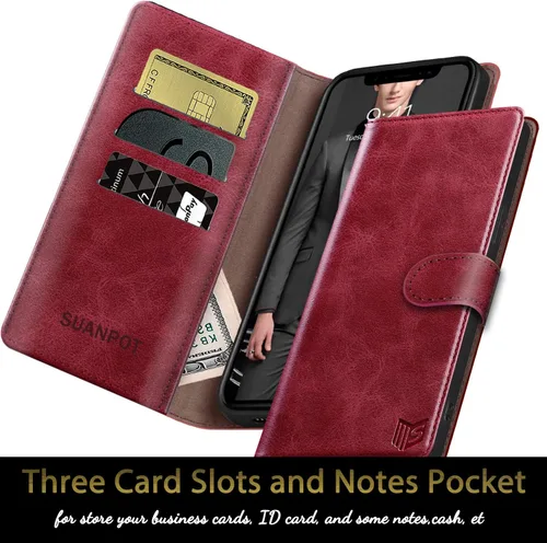 Miniatura 4 de SUANPOT Funda de piel tipo cartera para Samsung Galaxy S20 FE con bloqueo RFID, tarjetero de crédito, libro de folio con tapa de PU para S20FE 5G
