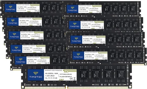 Miniatura 18 de Timetec - Módulo de memoria RAM de 32 GB (4 x 8 GB) DDR3 1600 MHz (DDR3-1600) PC3-12800 (PC3-12800U) no admite memoria ECC sin búfer, 1,5 V, CL11