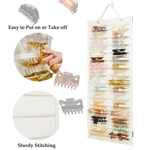 Miniatura 4 de Organizador de pinzas colgantes para el cabello, organizadores y almacenamiento para mujeres y niñas, soporte de pinzas para el cabello para pared