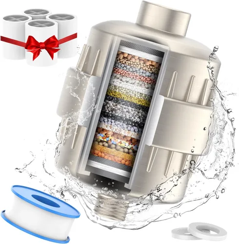 Miniatura 8 de Filtro de agua de ducha de 24 etapas, suavizante de alto rendimiento para eliminar el cloro y el fluoruro, reduce la picazón en la piel seca