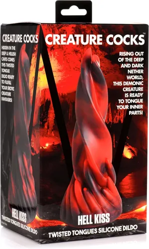 Miniatura 8 de CREATURE COCKS Hell Kiss - Consolador de silicona para hombres, mujeres y parejas. Base de succión fuerte, sin ftalatos, consolador de lenguas