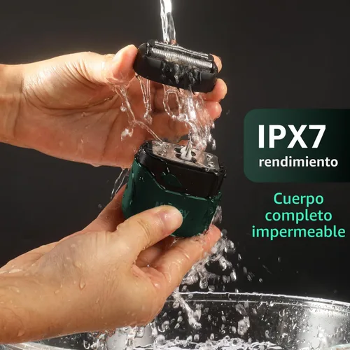 Miniatura 6 de Afeitadoras eléctricas de papel de aluminio para hombres, mini maquinilla de afeitar eléctrica, afeitadora facial compacta, IPX7, impermeable