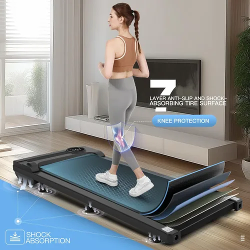 Miniatura 2 de ANCHEER Walking Pad 3.0HP Under Desk Treadmill 300lbs Weight Capacity with Remote Control, Compact Electric Treadmills for Home/Gym/Office with LED