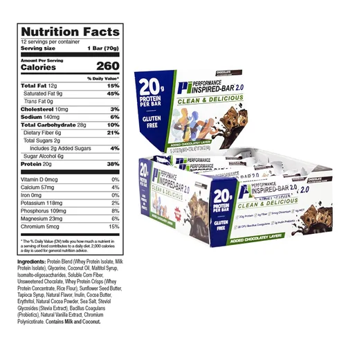 Miniatura 6 de Performance Inspired Nutrición - Caja mixta de 12 barras de proteína 2.0