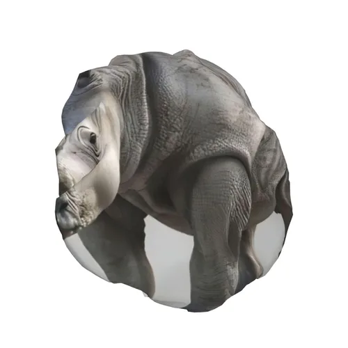 Miniatura 2 de Animal Rhino Print Shower Cap,Elastic And Reusable Bath Hair Hat For Long Hair,Large Waterproof Shower Bonnet,For Women Men Kids