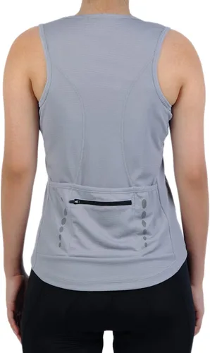 Miniatura 16 de Camiseta sin mangas de ciclismo con espalda cruzada para mujer, para interiores y exteriores, con bolsillos
