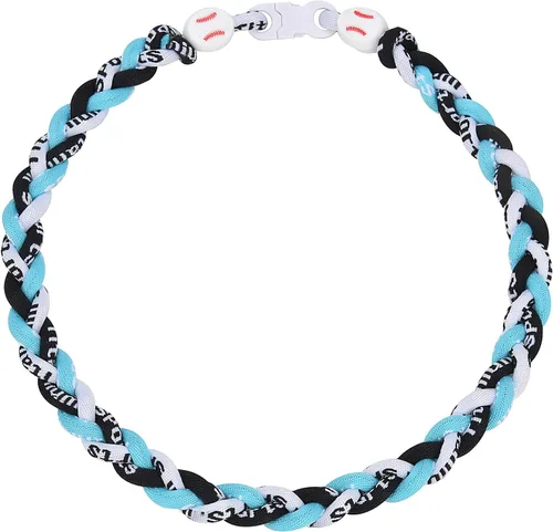 Miniatura 15 de Collar de béisbol de 18 pulgadas, regalos de goteo de béisbol, collares deportivos de tres trenzas, collares de titanio Tornado de cuerda deportiva