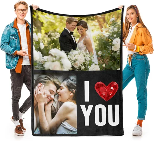 Miniatura 10 de inkArts Mantas personalizadas con fotos para la familia, manta de fotos personalizada, mantas personalizadas con fotos como regalos para Navidad, 8
