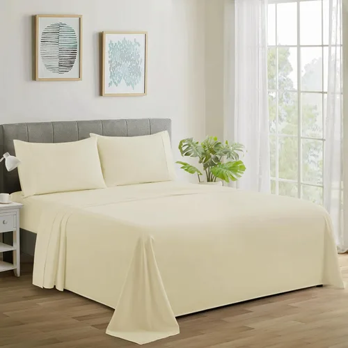 Miniatura 17 de Marina Decoration Juego de sábanas de 600 hilos ultra suave con bolsillo profundo para hotel estándar de hotel para todas las estaciones, 4 piezas